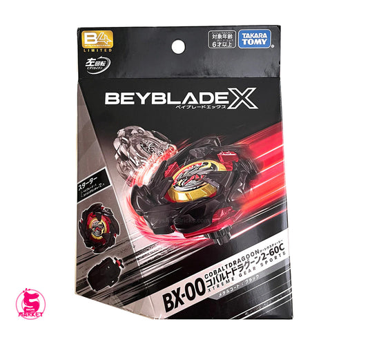 Takara Tomy Beyblade X BX-00 Cobalt Dragoon 2-60C Metal Coat Black B4 Corocoro Comics Version